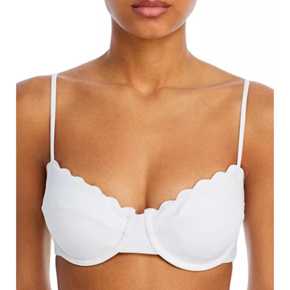 Ramy Brook Leyla Underwire Bikini Top Size Large White Designer Luxury NWT Swim